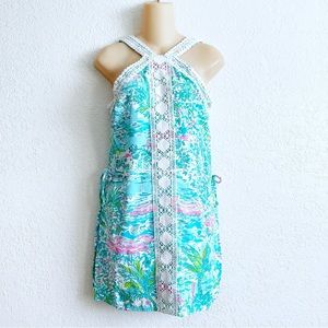 Lilly Pulitzer Blue Teal Ryder Gustavia Romper Size 0 Sunshine City Beachy